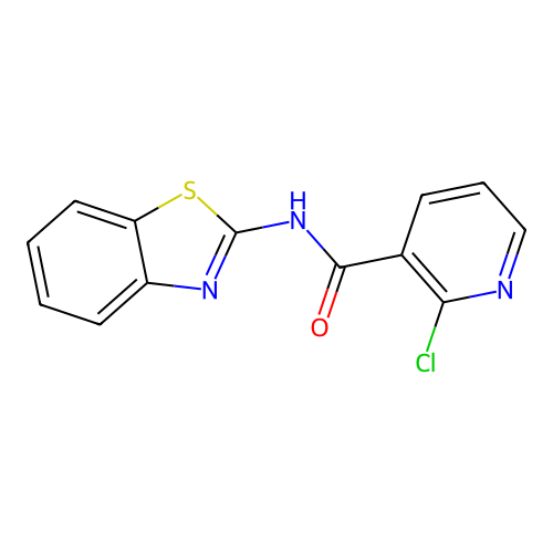 N-(1,3-benzothiazol-2-yl)-2-chloropyridine-3-carboxamide structure