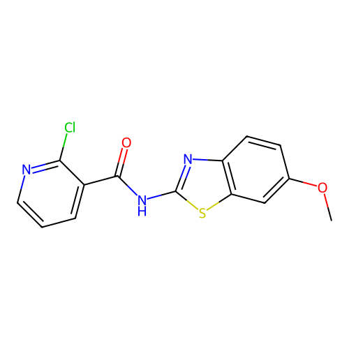 2-chloro-N-(6-methoxy-1,3-benzothiazol-2-yl)nicotinamide structure