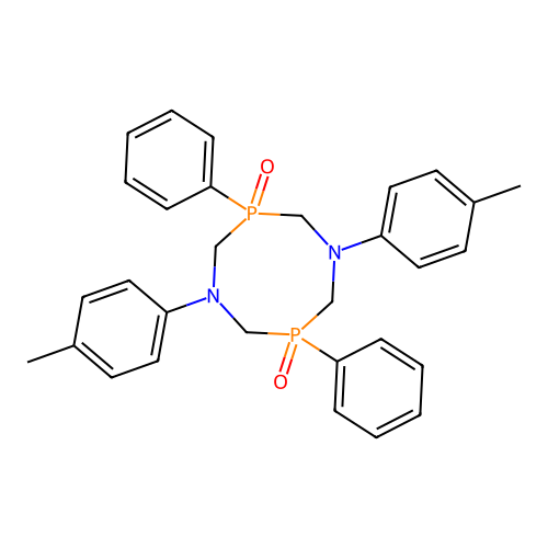1,5,3,7-Diazadiphosphocine, octahydro-1,5-bis(4-methylphenyl)-3,7-diphenyl-, 3,7-dioxide structure