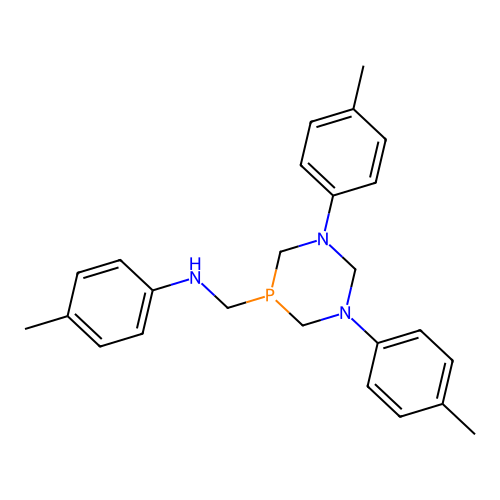 1,3,5-Diazaphosphorine-5-methanamine, hexahydro-N,1,3-tris(4-methylphenyl)- structure