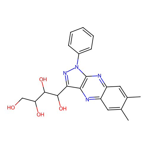 1-(6,7-Dimethyl-1-phenylpyrazolo[4,3-b]quinoxalin-3-yl)butane-1,2,3,4-tetrol structure