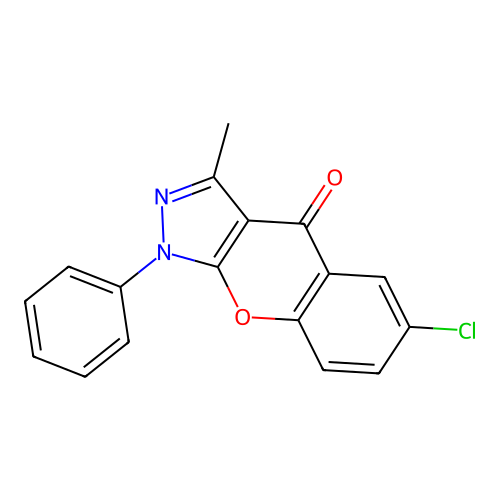 6-Chloro-3-methyl-1-phenylchromeno[2,3-c]pyrazol-4-one structure