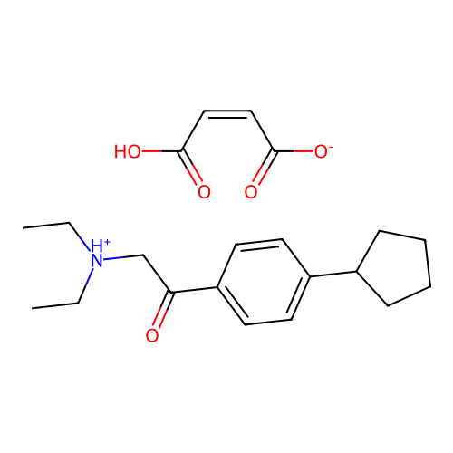 Ethanone, 1-(4-cyclopentylphenyl)-2-(diethylamino)-, (Z)-2-butenedioate (1:1) structure