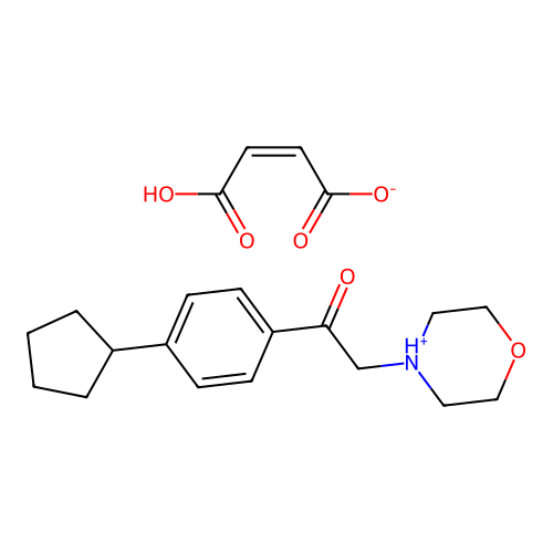 Ethanone, 1-(4-cyclopentylphenyl)-2-(4-morpholinyl)-, (Z)-2-butenedioate (1:1) structure