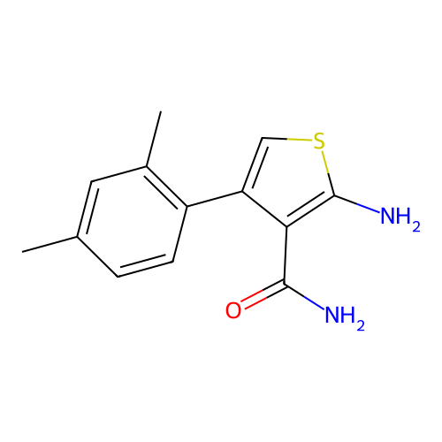 2-Amino-4-(2,4-dimethylphenyl)thiophene-3-carboxamide structure