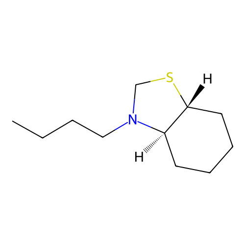 (3aR,7aR)-3-butyl-3a,4,5,6,7,7a-hexahydro-2H-1,3-benzothiazole structure