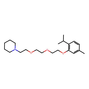 1-[2-(2-{2-[5-Methyl-2-(propan-2-yl)phenoxy]ethoxy}ethoxy)ethyl]piperidine structure
