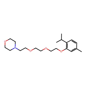 Morpholine, 4-(2-(2-(2-(thymyloxy)ethoxy)ethoxy)ethyl)- structure
