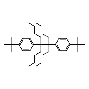 5,6-Dibutyl-5,6-bis(4-tert-butylphenyl)decane structure