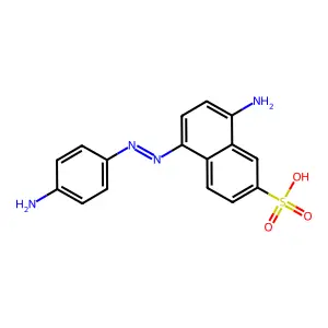 8-Amino-5-[2-(4-aminophenyl)diazenyl]-2-naphthalenesulfonic acid structure