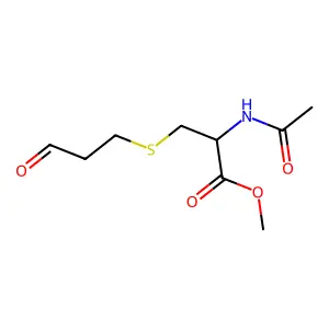 L-Cysteine, N-acetyl-S-(3-oxopropyl)-, methyl ester structure