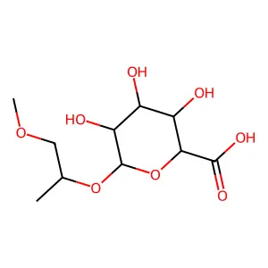 beta-D-Glucopyranosiduronic acid, 2-methoxy-1-methylethyl structure