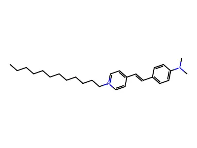 4-(4-Dimethylaminostyryl)-1-dodecylpyridinium structure