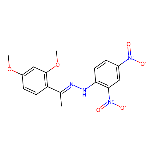 N-[(E)-1-(2,4-dimethoxyphenyl)ethylideneamino]-2,4-dinitroaniline structure