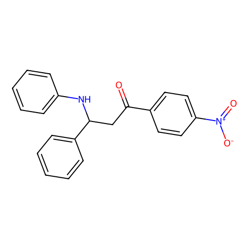 3-anilino-1-(4-nitrophenyl)-3-phenylpropan-1-one structure