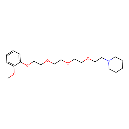 Piperidine, 1-(2-(2-(2-(2-(o-methoxyphenoxy)ethoxy)ethoxy)ethoxy)ethyl)- structure