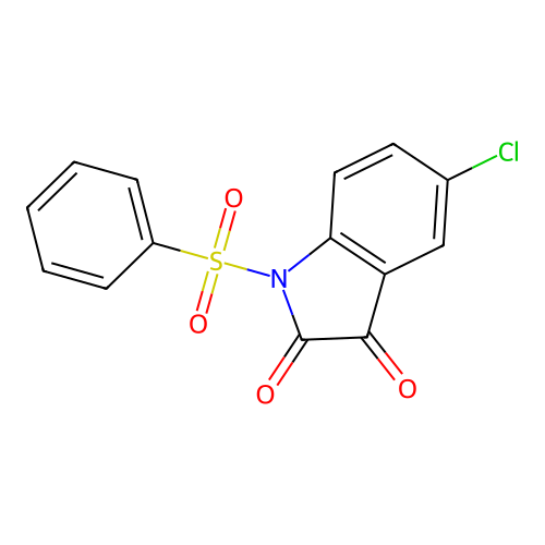 5-Chloro-1-(phenylsulphonyl)-1H-indole-2,3-dione structure