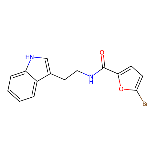 5-bromo-N-[2-(1H-indol-3-yl)ethyl]furan-2-carboxamide structure
