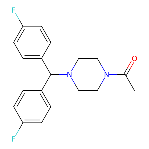 1-Acetyl-4-[bis(4-fluorophenyl)methyl]piperazine structure