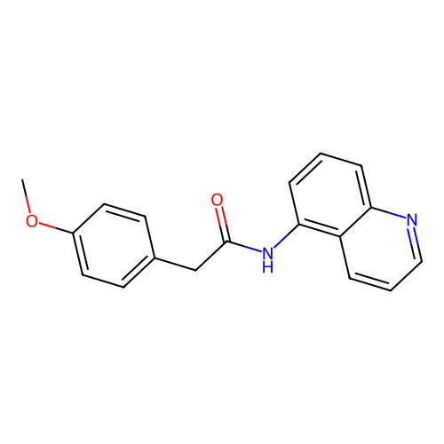 2-(4-methoxyphenyl)-N-(quinolin-5-yl)acetamide structure