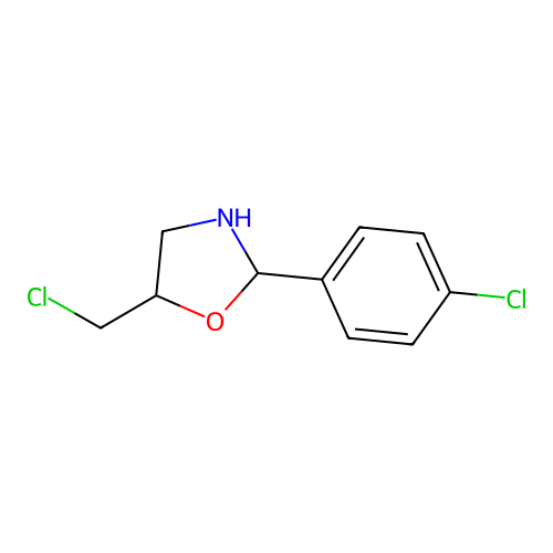 5-(Chloromethyl)-2-(4-chlorophenyl)-1,3-oxazolidine structure