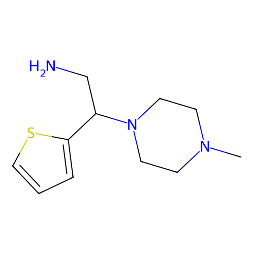2-(4-Methylpiperazin-1-yl)-2-(thiophen-2-yl)ethan-1-amine structure