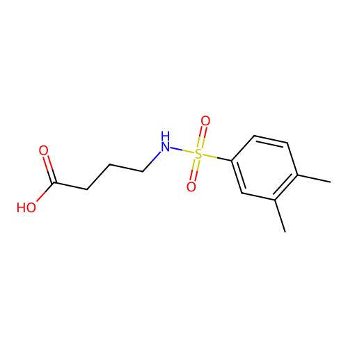 4-(3,4-Dimethylbenzenesulfonamido)butanoic acid structure