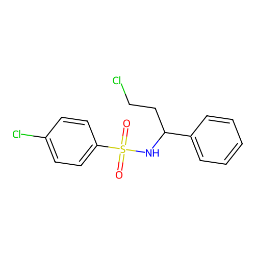 4-chloro-N-(3-chloro-1-phenylpropyl)benzene-1-sulfonamide structure