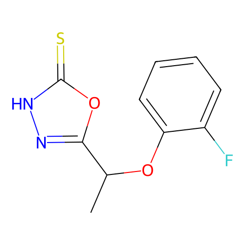 5-[1-(2-Fluorophenoxy)ethyl]-1,3,4-oxadiazole-2-thiol structure