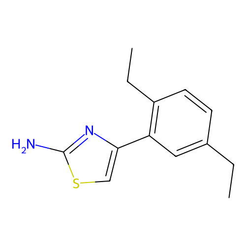4-(2,5-Diethylphenyl)-1,3-thiazol-2-amine structure