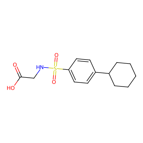 2-(4-Cyclohexylbenzenesulfonamido)acetic acid structure