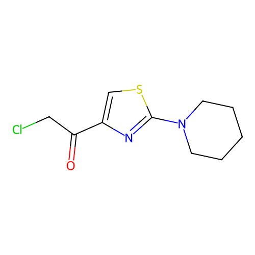 2-Chloro-1-[2-(piperidin-1-yl)-1,3-thiazol-4-yl]ethan-1-one structure