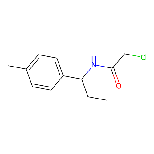 2-chloro-N-[1-(4-methylphenyl)propyl]acetamide structure