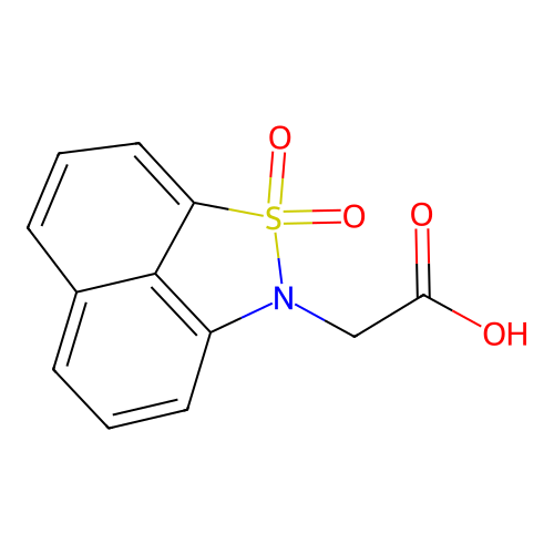 (1,1-dioxido-2H-naphtho[1,8-cd]isothiazol-2-yl)acetic acid structure