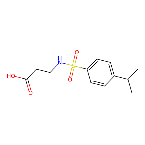 3-[4-(Propan-2-yl)benzenesulfonamido]propanoic acid structure