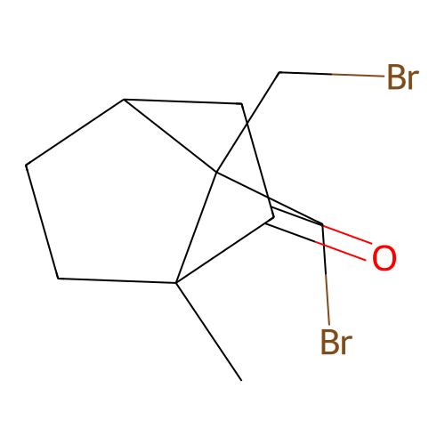 9,10-Dibromo-(+)-camphor structure