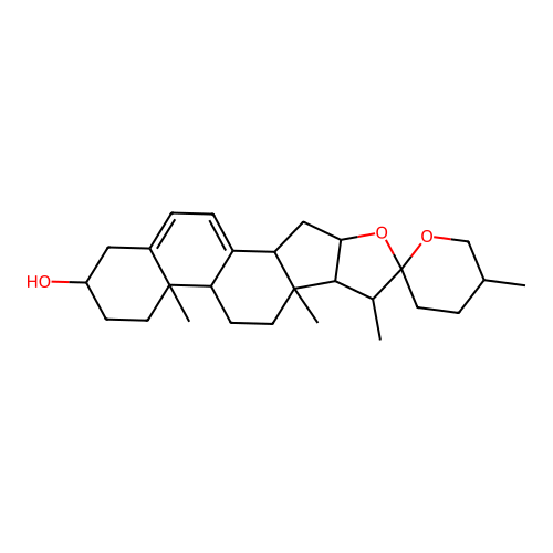 Spirosta-5,7-dien-3-ol structure