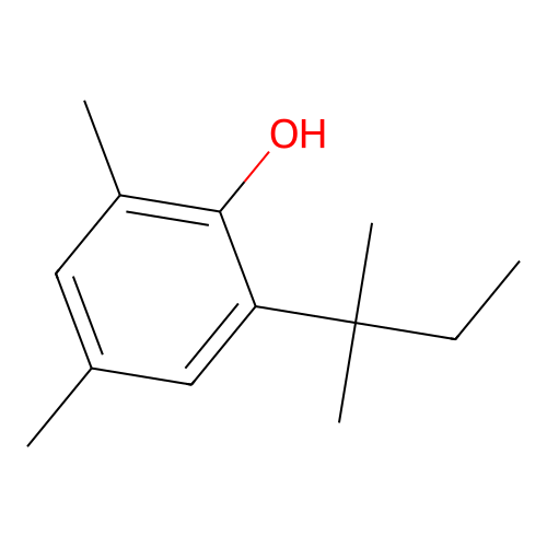 2,4-Dimethyl-6-(2-methylbutan-2-yl)phenol structure