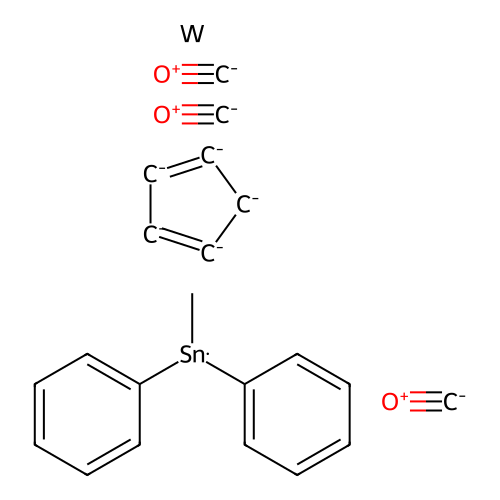 carbon monoxide,cyclopenta-1,3-diene,methyl(diphenyl)tin,tun structure