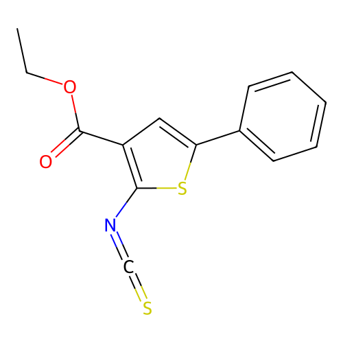 Ethyl 2-isothiocyanato-5-phenylthiophene-3-carboxylate structure