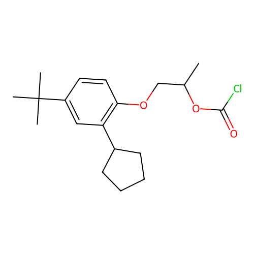2-(4-tert-Butyl-2-cyclopentylphenoxy)-1-methylethyl chloroformate structure
