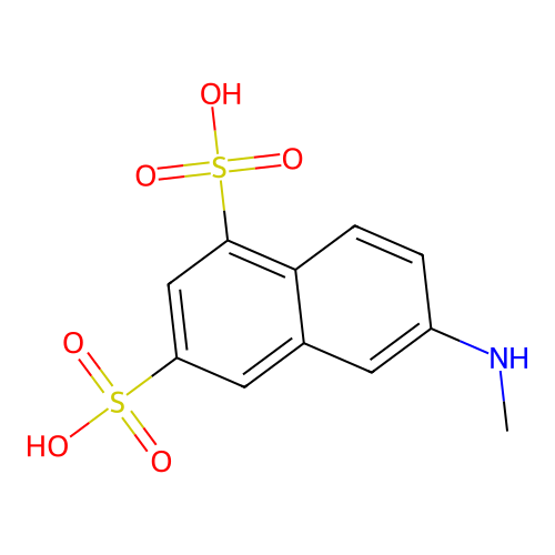 6-(Methylamino)naphthalene-1,3-disulphonic acid structure