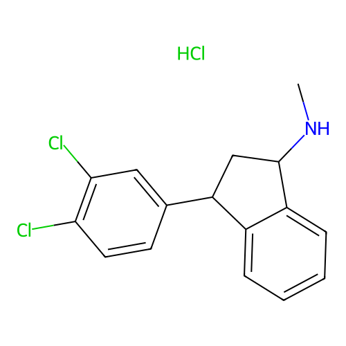 3-(3,4-Dichlorophenyl)-2,3-dihydro-N-methyl-1H-inden-1-amine hydrochloride structure