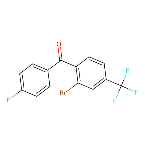 2-Bromo-4'-fluoro-4-(trifluoromethyl)benzophenone structure