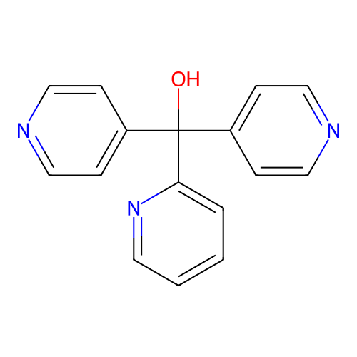 Pyridin-2-yl(dipyridin-4-yl)methanol structure