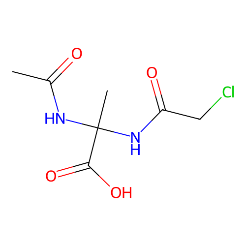 2-乙酰氨基-2-(2-氯乙酰氨基)丙酸 structure
