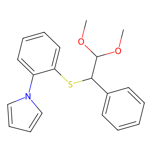 1-{2-[(2,2-Dimethoxy-1-phenylethyl)sulfanyl]phenyl}-1H-pyrrole structure