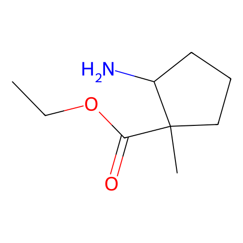 Ethyl 2-amino-1-methylcyclopentanecarboxylate structure