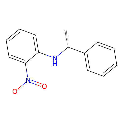 2-nitro-N-[(1R)-1-phenylethyl]aniline structure
