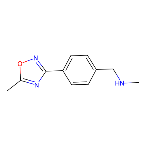 N-methyl-1-[4-(5-methyl-1,2,4-oxadiazol-3-yl)phenyl]methanamine structure